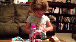 Christmas 2011 -- Miss Lizzie and Miss Emily Opening Their Stockings
