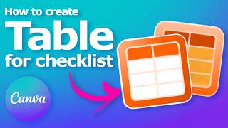 How to create a simple table for a checklist in Canva