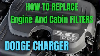 How To Replace Your Engine And Cabin Filter In A Dodge Charger. #diy #car #dodgecharger #mopar