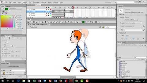 Tutorial Adobe Flash CS6, Animasi Orang Berjalan Maju Dengan Background