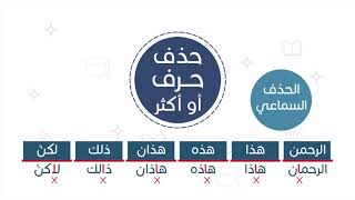 الحذف والزيادة والوصل المحاضرة الرابعة - التحرير العربي