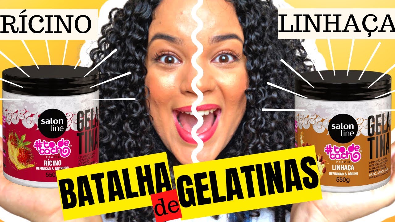 BATALHA DE GELATINAS: DEFINIÇÃO E BRILHO LINHAÇA OU DEFINIÇÃO E NUTRIÇÃO RÍCINO? 🔥@SalonLineBrasil