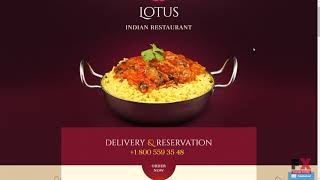 Indian Restaurant Responsive Landing Page Template TMT | Free Templat