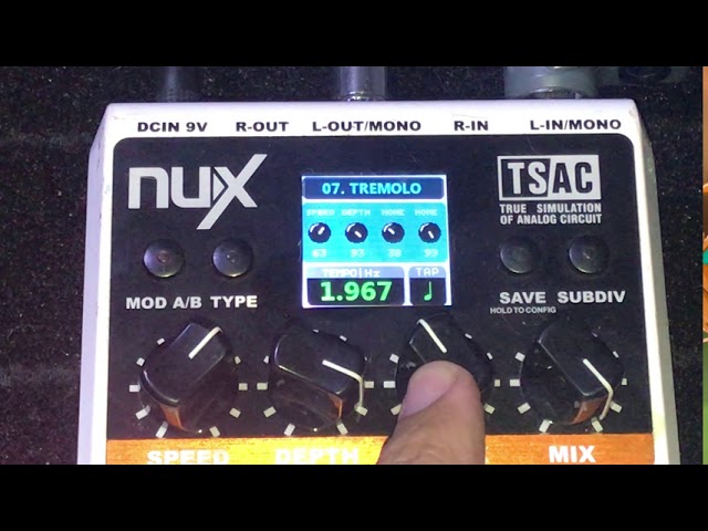 Nu-X Mod Force multi-modulation guitar effects pedal demo - YouTube