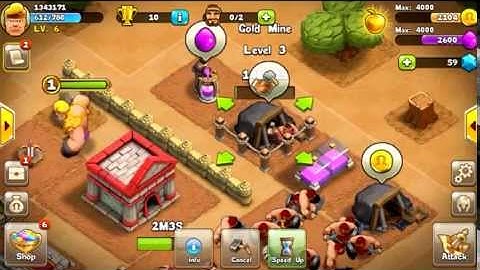 Clash Of Spartan Upgrading Level 3 Gold Mine!
