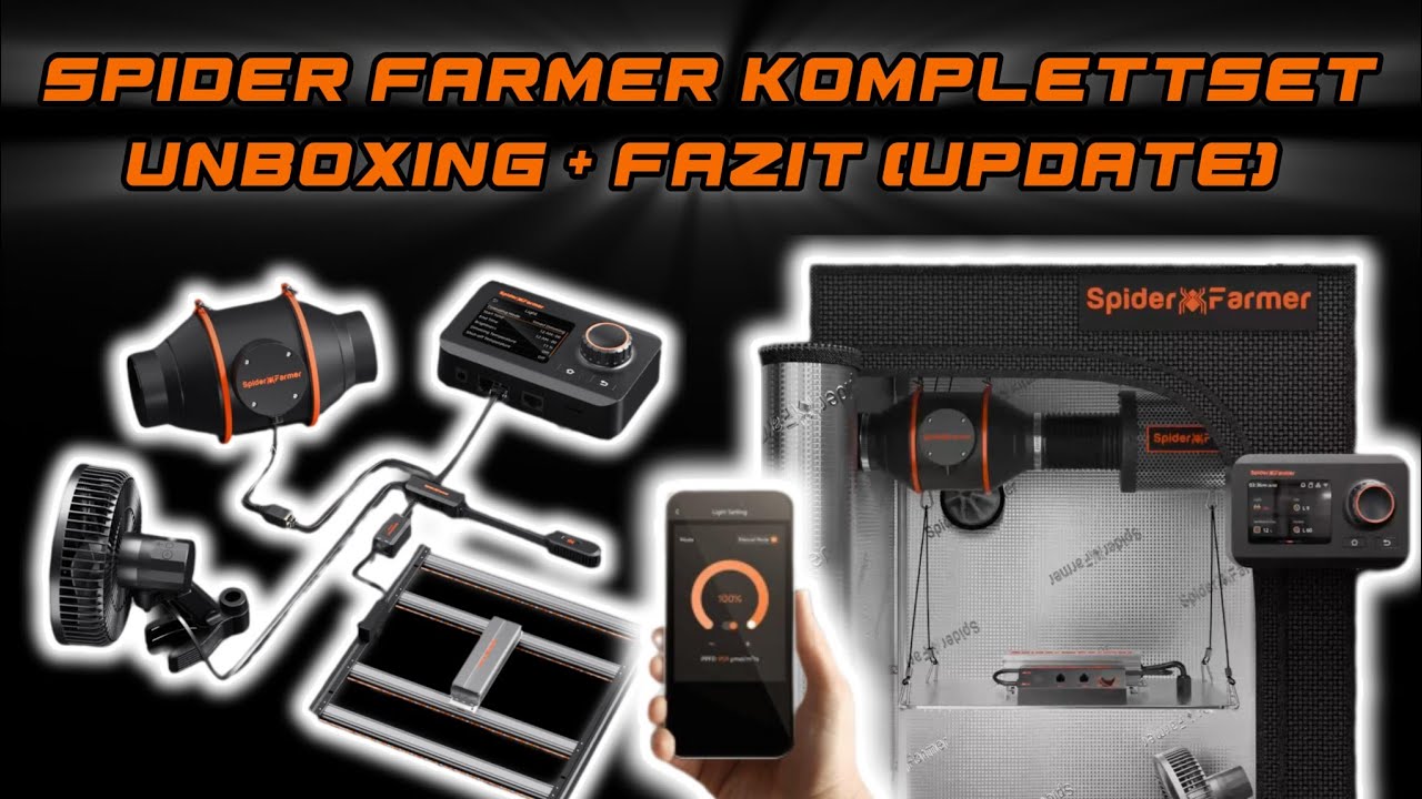SPIDER FARMER KOMPLETTSET UNBOXING & FAZIT | GGS CONTROLLER UPDATE & SF1000 LED | APP | 420Lexikon