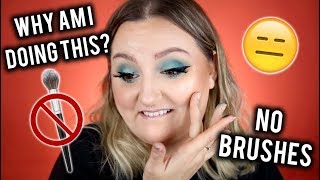 FULL FACE USING ONLY MY FINGERS (NO BRUSHES) CHALLENGE | RawBeautyKristi