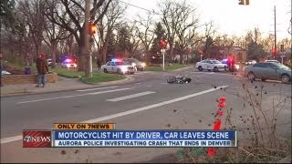 Motorcyclist hit after police chase SUV