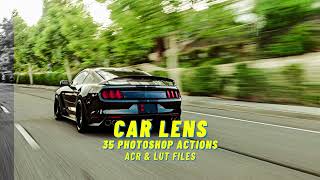 35 Car Lens Photoshop Actions - HDR, Cinematic Style, and LUT Presets for Automotive Photos & Videos