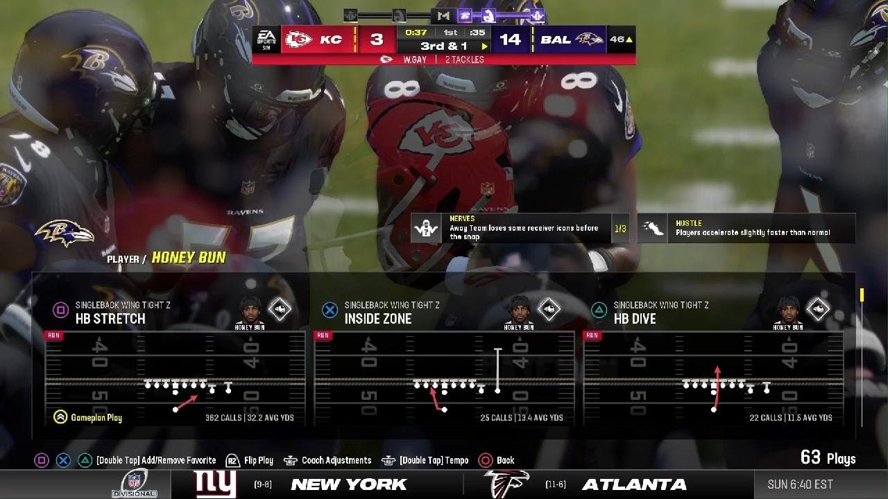 Beating the cheifs in the playoffs with my RB build ( first season