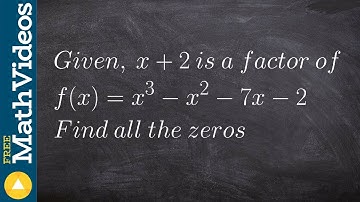 Given a Factor Find the Quotient and Write as a Product of Factors
