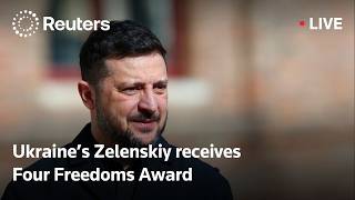 LIVE: Zelenskiy receives Four Freedoms Award in the Netherlands