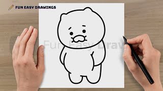 How To Draw Choon Kakao Friends Easy 춘식 카카오프렌즈 쉽게 그리는 법