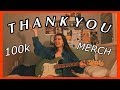 so i hit 100k and bought a guitar... + I MADE MERCH !!!