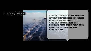 DISCHARGE CRITERIA OF MARPOL ANNEX 1
