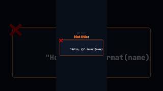 f-strings vs .format() — the Python #python #pythontips #fstrings #heera_ai #shorts #programming