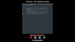 Leetcode 182. Duplicate Emails in Python | Python Leetcode | Python Coding Tutorial | Python ASMR