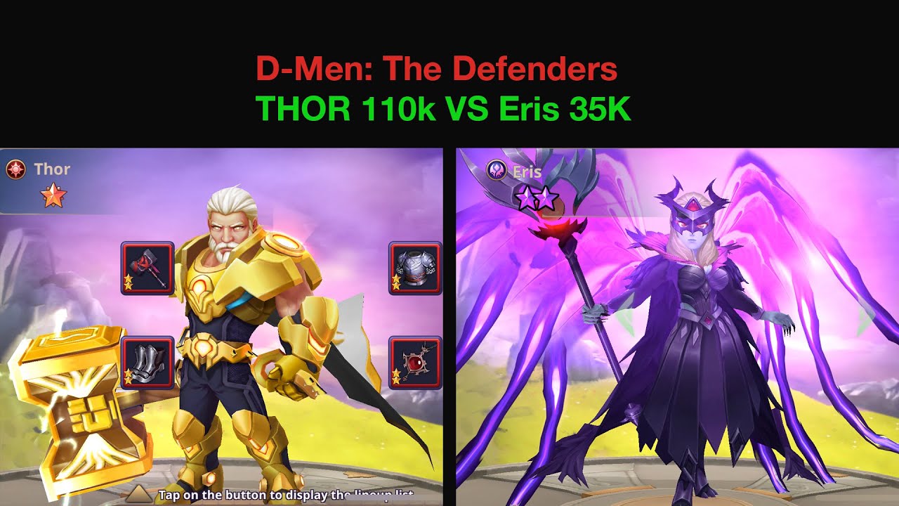 D-Men The Defenders 35K Eris vs 110k Thor