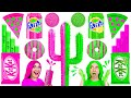 MANGIARE CIBO DI 1 SOLO COLORE PER 24 ORE! Mukbang ROSA VS VERDE su Multi DO! CHALLENGE