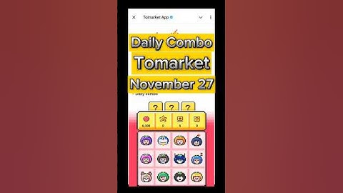 Tomarket Daily Combo || November27/28 || #tomarket #tomarketairdrop #youtubeshort #shorts #short