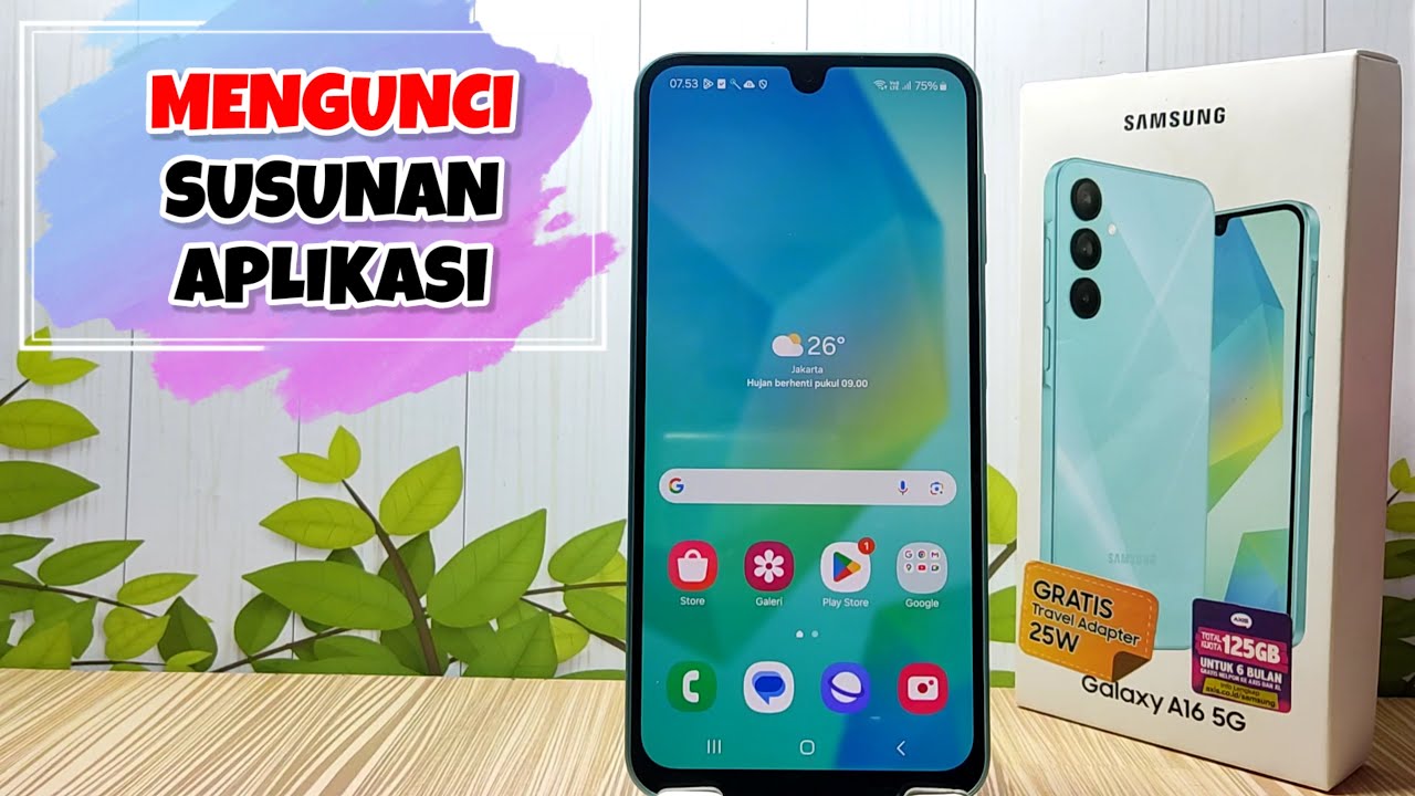 Cara Mengunci Susunan Aplikasi Di HP Samsung Galaxy A16 - YouTube