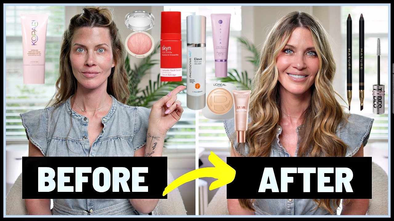 Radiant routine at 52 years old: Testing New Skincare + Full Makeup Routine