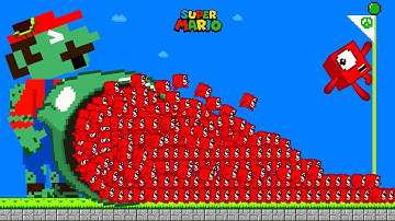 Finish the pattern? Mario Zombie PREGNANT vs Number 1 March Madness  | Game Animation