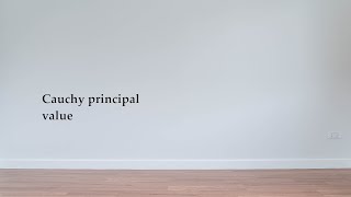 Cauchy principal value