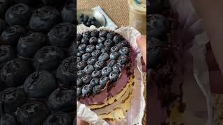 Here comes another slice of fresh blueberry cake! #blueberry