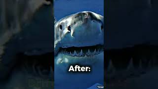 Terrifying Great White Shark Transformation 😱 | Before &amp; After#GreatWhiteShark#Shark #BeforeAfter#fr