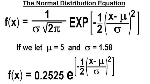 Statistics: Ch 6 The Normal Probability Distribution (9 of 28) The Normal Distribution Equation