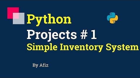 Python Projects # 1 Simple Inventory System