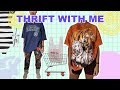 come thrift with me vlog + try on thrift haul