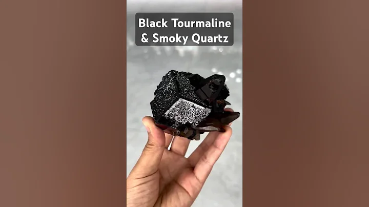Black Tourmaline Meets Smoky Quartz – Nature’s Power Duo! #quartz #tourmaline #specimen