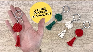 LLAVERO MACRAME EN 5 MINUTOS ✨ solo 2 nudos // MACRAME KEYCHAIN ​​IN 5 MINUTES 🗝️ only 2 knots