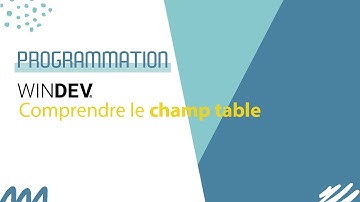 WINDEV - COMPRENDRE LE CHAMP TABLE