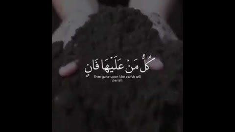 كل من عليها فان /حالات واتساب /القرآن الكريم