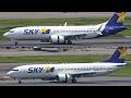 Skymark Airlines Boeing 737-8 JA738A | 737-800 JA737N newest and oldest aircraft | Tokyo Haneda