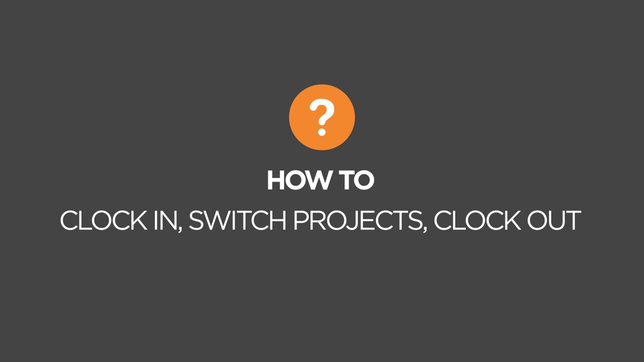 Clocking In, Switching Projects, & Clocking Out for busybusy Mobile