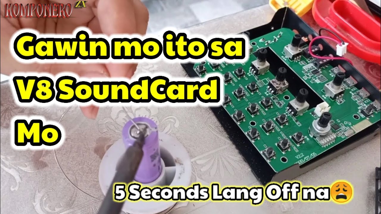 How To Fix V8 Soundcard(Tagalog) - YouTube