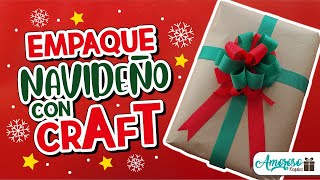 COMO EMPACAR UN REGALO NAVIDEÑO | EMPAQUE CON PAPEL CRAFT | EMPAQUES FACILES | Amoroso Regalos