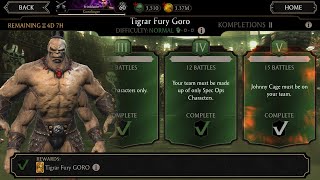 Tigrar Fury Goro Challenge Normal Difficulty | Mortal Kombat Mobile