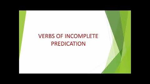 Verbs: Transitive and Intransitive