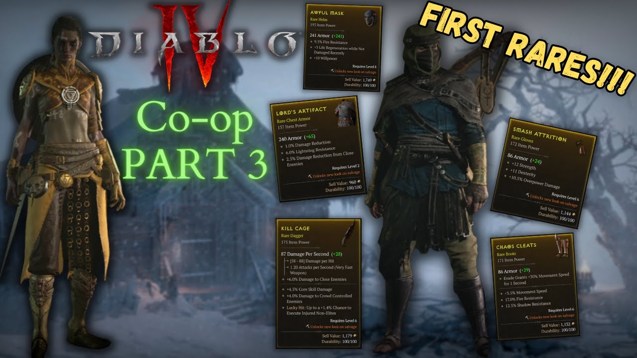 RARES/SIDEQUESTS/CELLARS - Hardcore Diablo IV Blind Co-op Playthrough ...