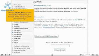 Installing phpwcms from Fantastico