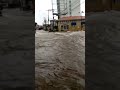 Inundación en San Pedro Sula por Huracan IOTA atras de Banco de Occidente