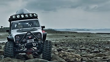 Axial scx10 ii jeep Wrangler JK Rubicon Coastal driving_#