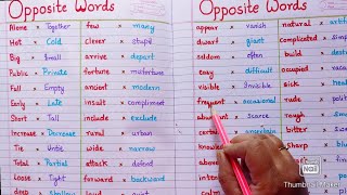 Opposite Words|| Antonyms|| English Grammar|| Opposites