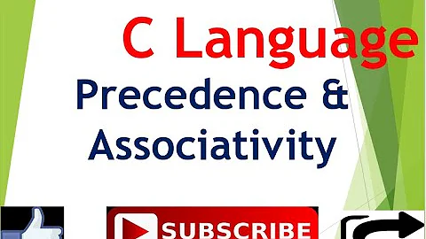 Operator Precedence and Associativity in C  #Precedence   #Associativity