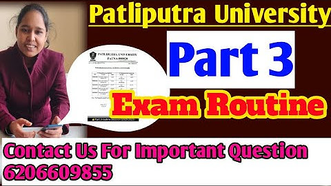 patliputra university part 3 exam 2023|ppu part 3 exam schedule explain|ppu part 3 date sheet| #ppu